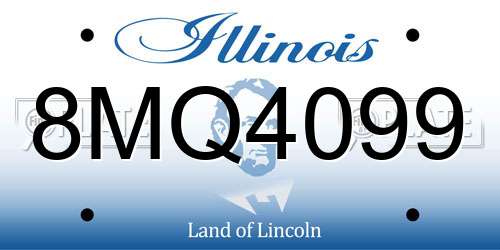 8MQ4099 Illinois License Plate