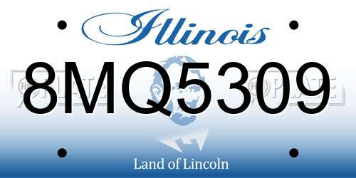 8MQ5309 Illinois License Plate