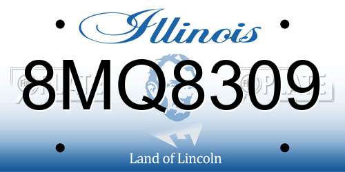 8MQ8309 Illinois License Plate