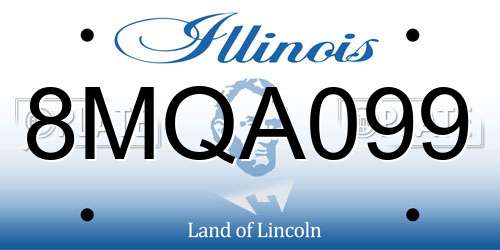 8MQA099 Illinois License Plate