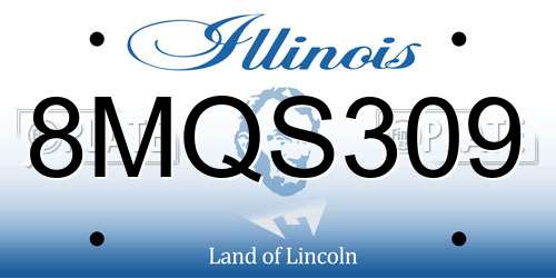 8MQS309 Illinois License Plate