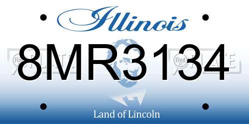 8MR3134 Illinois License Plate