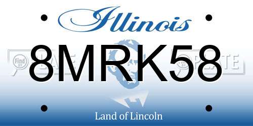 8MRK58 Illinois License Plate