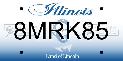 8MRK85 Illinois License Plate