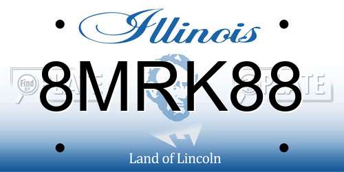 8MRK88 Illinois License Plate
