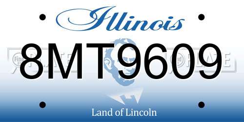 8MT9609 Illinois License Plate