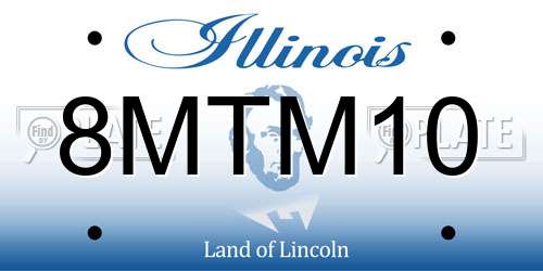 8MTM10 Illinois License Plate