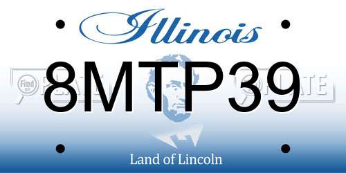 8MTP39 Illinois License Plate