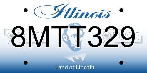 8MTT329 Illinois License Plate