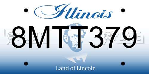 8MTT379 Illinois License Plate