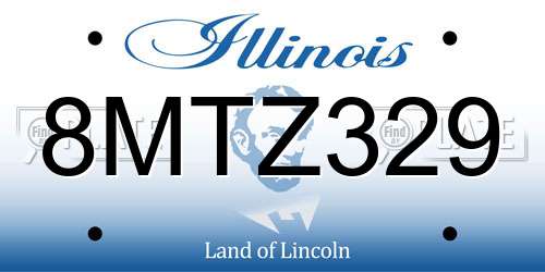 8MTZ329 Illinois License Plate
