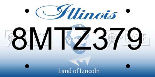 8MTZ379 Illinois License Plate