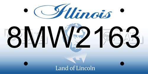 8MW2163 Illinois License Plate