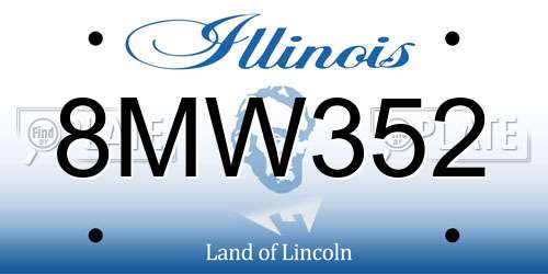 8MW352 Illinois License Plate