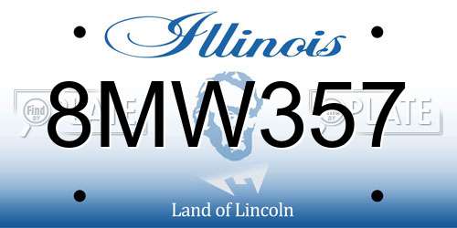 8MW357 Illinois License Plate