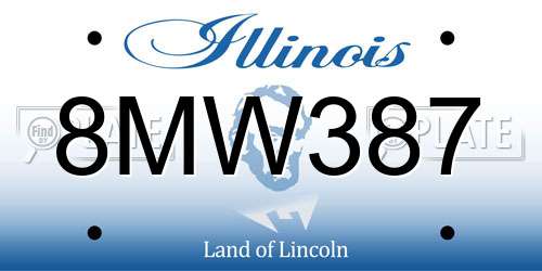 8MW387 Illinois License Plate