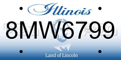 8MW6799 Illinois License Plate