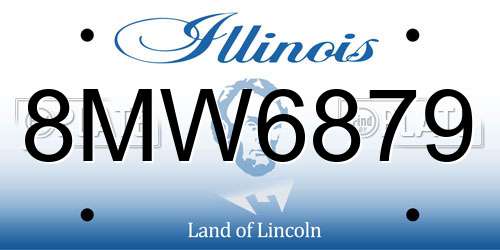 8MW6879 Illinois License Plate