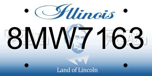8MW7163 Illinois License Plate