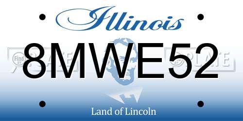 8MWE52 Illinois License Plate