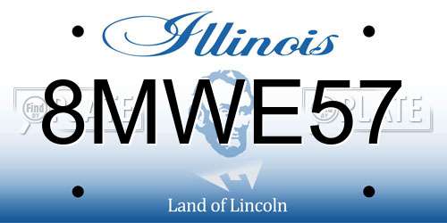 8MWE57 Illinois License Plate