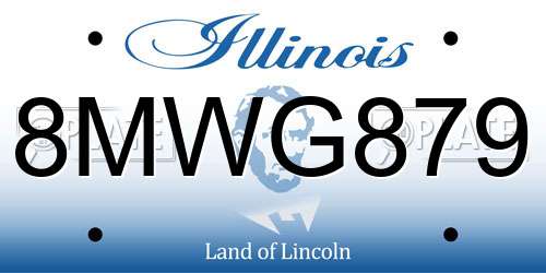 8MWG879 Illinois License Plate
