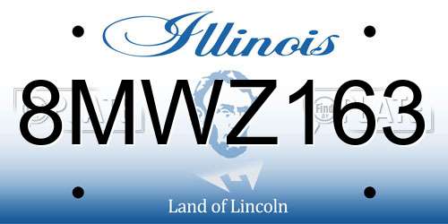 8MWZ163 Illinois License Plate