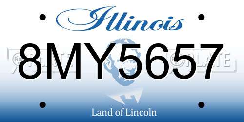 8MY5657 Illinois License Plate