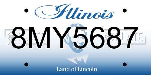 8MY5687 Illinois License Plate