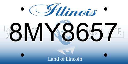 8MY8657 Illinois License Plate