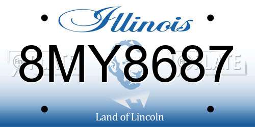 8MY8687 Illinois License Plate