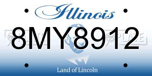 8MY8912 Illinois License Plate