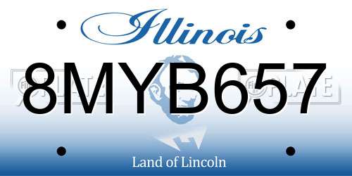 8MYB657 Illinois License Plate