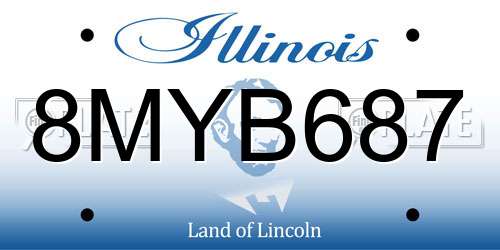 8MYB687 Illinois License Plate