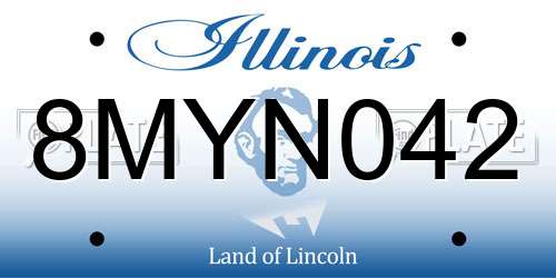 8MYN042 Illinois License Plate