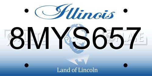 8MYS657 Illinois License Plate