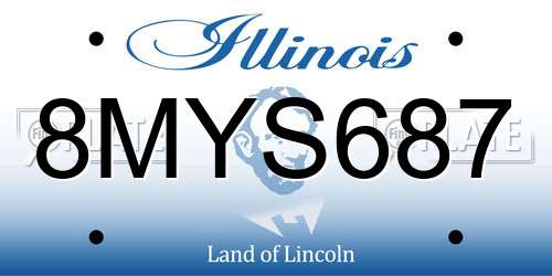 8MYS687 Illinois License Plate