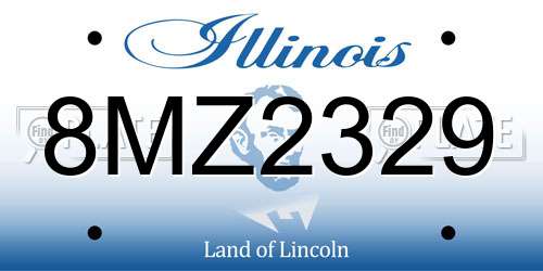 8MZ2329 Illinois License Plate