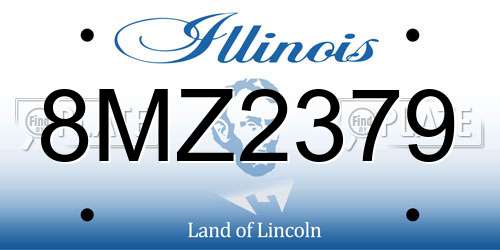 8MZ2379 Illinois License Plate