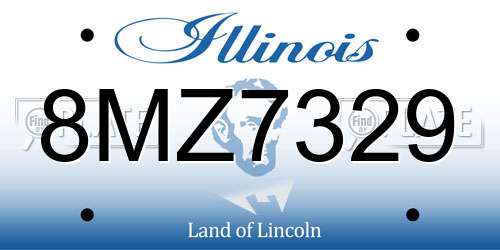 8MZ7329 Illinois License Plate