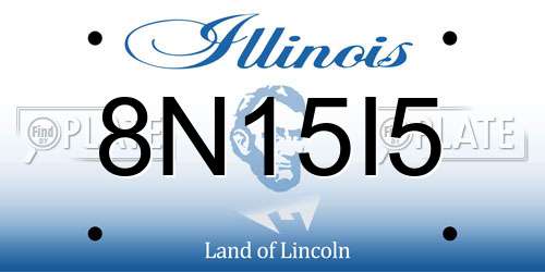 8N15I5 Illinois License Plate