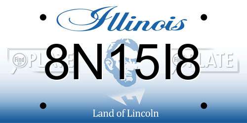 8N15I8 Illinois License Plate