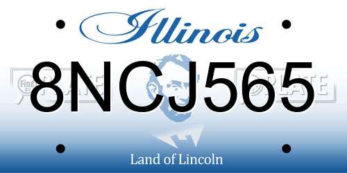 8NCJ565 Illinois License Plate