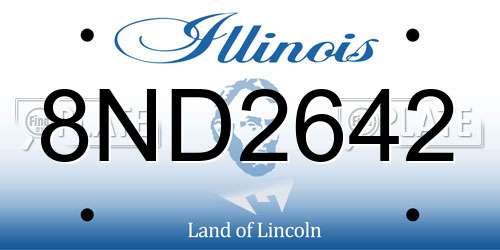 8ND2642 Illinois License Plate