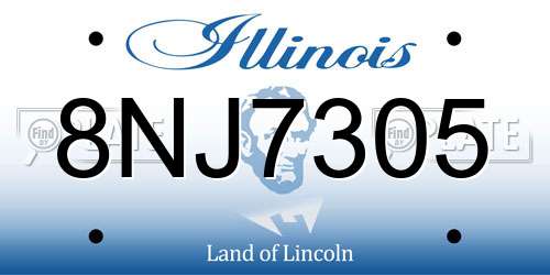 8NJ7305 Illinois License Plate