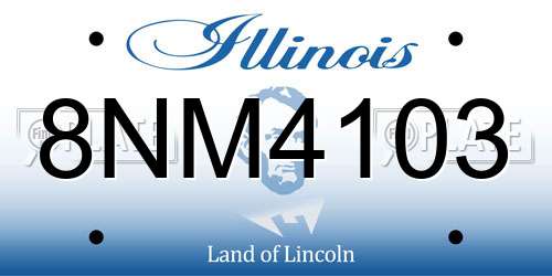 8NM4103 Illinois License Plate