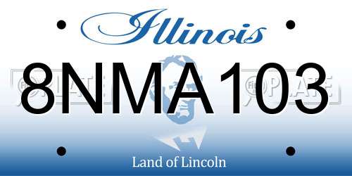 8NMA103 Illinois License Plate