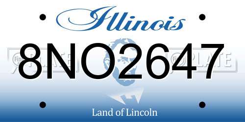 8NO2647 Illinois License Plate