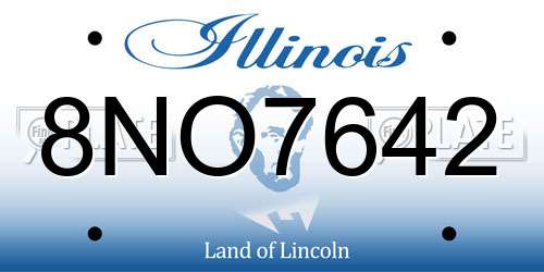 8NO7642 Illinois License Plate