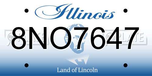 8NO7647 Illinois License Plate